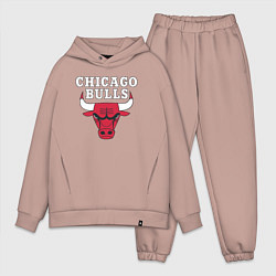 Мужской костюм оверсайз CHICAGO BULLS, цвет: пыльно-розовый
