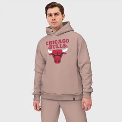 Мужской костюм оверсайз CHICAGO BULLS, цвет: пыльно-розовый — фото 2