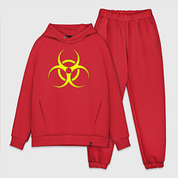 Мужской костюм оверсайз BIOHAZARD, цвет: красный
