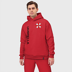 Мужской костюм оверсайз UMBRELLA CORP, цвет: красный — фото 2