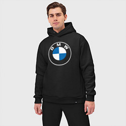 Мужской костюм оверсайз BMW LOGO 2020, цвет: черный — фото 2