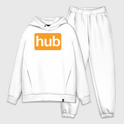 Мужской костюм оверсайз Hub, цвет: белый