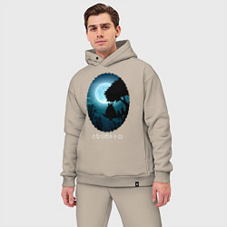 Мужской костюм оверсайз Мой сосед Тоторо, цвет: миндальный — фото 2