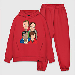 Мужской костюм оверсайз The Big Bang Theory Guys, цвет: красный