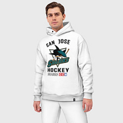 Мужской костюм оверсайз SAN JOSE SHARKS, цвет: белый — фото 2