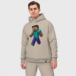Мужской костюм оверсайз Minecraft персонаж, цвет: миндальный — фото 2