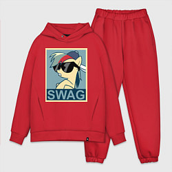 Мужской костюм оверсайз Rainbow Dash swag, цвет: красный