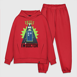 Мужской костюм оверсайз Trust me, i'm doctor who, цвет: красный