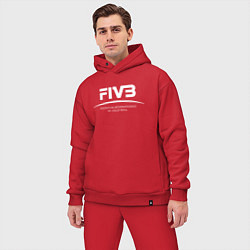 Мужской костюм оверсайз FIVB ВОЛЕЙБОЛ, цвет: красный — фото 2