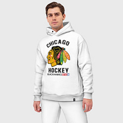 Мужской костюм оверсайз CHICAGO BLACKHAWKS NHL, цвет: белый — фото 2