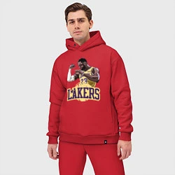 Мужской костюм оверсайз LeBron - Lakers, цвет: красный — фото 2