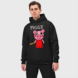 Мужской костюм оверсайз ROBLOX PIGGY, цвет: черный — фото 2