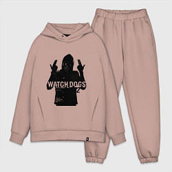 Мужской костюм оверсайз Watch dogs 2 Z, цвет: пыльно-розовый