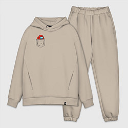 Мужской костюм оверсайз Among us, цвет: миндальный