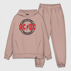 Мужской костюм оверсайз ACDC, цвет: пыльно-розовый
