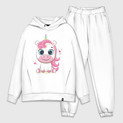 Мужской костюм оверсайз Unicorn Kid, цвет: белый