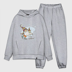 Мужской костюм оверсайз Рождественский гном, цвет: меланж