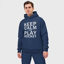 Мужской костюм оверсайз K C a Play Hockey, цвет: тёмно-синий — фото 2