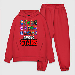 Мужской костюм оверсайз AMONG US X BRAWL STARS, цвет: красный