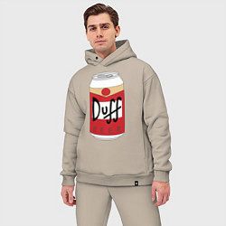 Мужской костюм оверсайз Duff Beer, цвет: миндальный — фото 2