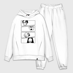 Мужской костюм оверсайз Клинок рассекающий демонов, цвет: белый