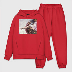 Мужской костюм оверсайз Искусство, цвет: красный