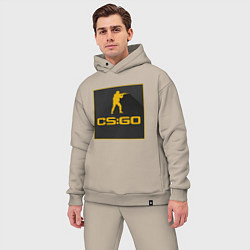 Мужской костюм оверсайз CS GO Z, цвет: миндальный — фото 2