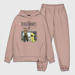 Мужской костюм оверсайз Little Nightmares 2, цвет: пыльно-розовый