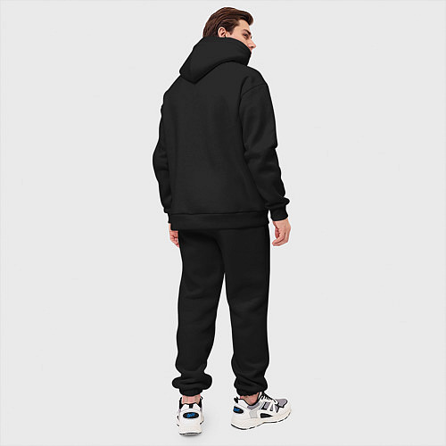 Мужской костюм оверсайз Roses / Черный – фото 4