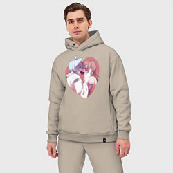 Мужской костюм оверсайз Tomoe and Nanami KIss, цвет: миндальный — фото 2