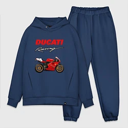 Мужской костюм оверсайз DUCATI ДУКАТИ MOTOSPORT, цвет: тёмно-синий