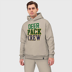 Мужской костюм оверсайз Deer Pack Crew, цвет: миндальный — фото 2