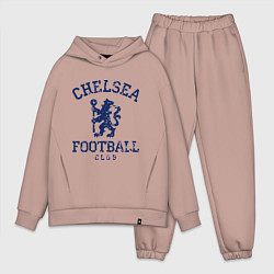 Мужской костюм оверсайз Chelsea FC: Lion, цвет: пыльно-розовый