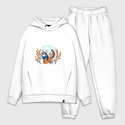 Мужской костюм оверсайз Осенний кот