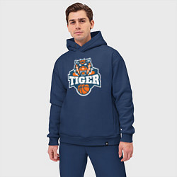 Мужской костюм оверсайз Tiger Basketball, цвет: тёмно-синий — фото 2