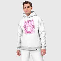 Мужской костюм оверсайз Pink Tiger, цвет: белый — фото 2