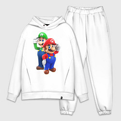 Мужской костюм оверсайз Mario Bros, цвет: белый
