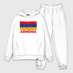 Мужской костюм оверсайз Armenia Flag, цвет: белый