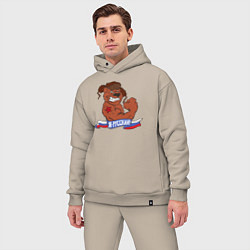 Мужской костюм оверсайз Я РУССКИЙ!!, цвет: миндальный — фото 2