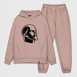Мужской костюм оверсайз Ленин Владимир Ильич, цвет: пыльно-розовый