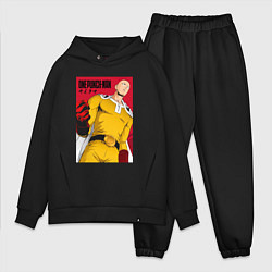 Мужской костюм оверсайз Сайтама Saitama Ванпанчмен, цвет: черный