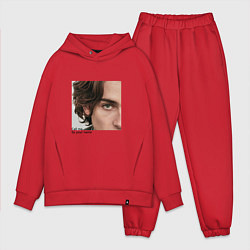 Мужской костюм оверсайз Timothee Chalamet CMbYN цитата, цвет: красный