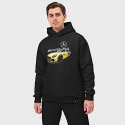 Мужской костюм оверсайз Mercedes V8 BITURBO AMG Motorsport, цвет: черный — фото 2