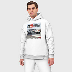 Мужской костюм оверсайз Toyota Gazoo Racing - легендарная спортивная коман, цвет: белый — фото 2