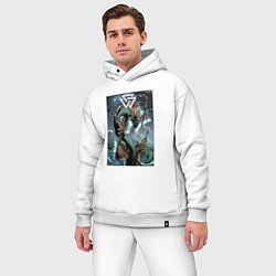 Мужской костюм оверсайз Ёрмунганд Морской змей, цвет: белый — фото 2