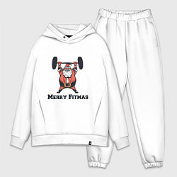 Мужской костюм оверсайз Merry Fitmas, цвет: белый