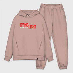 Мужской костюм оверсайз DYING LIGHT RED LOGO GNGL, цвет: пыльно-розовый