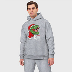 Мужской костюм оверсайз T-rex Merry Roar, цвет: меланж — фото 2