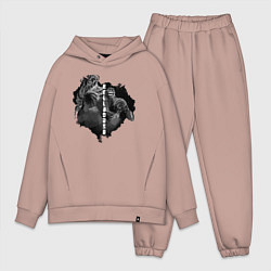 Мужской костюм оверсайз Демоны Hellbound, цвет: пыльно-розовый