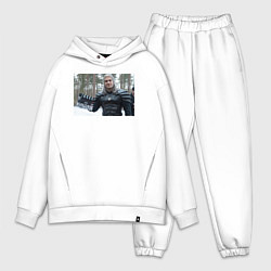 Мужской костюм оверсайз ВЕДЬМАК ЗА КАДРОМ, цвет: белый